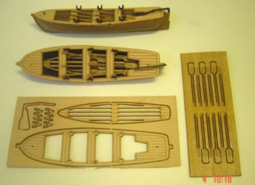 Mantua Plastic and Wood Lifeboat Kit Length 115mm