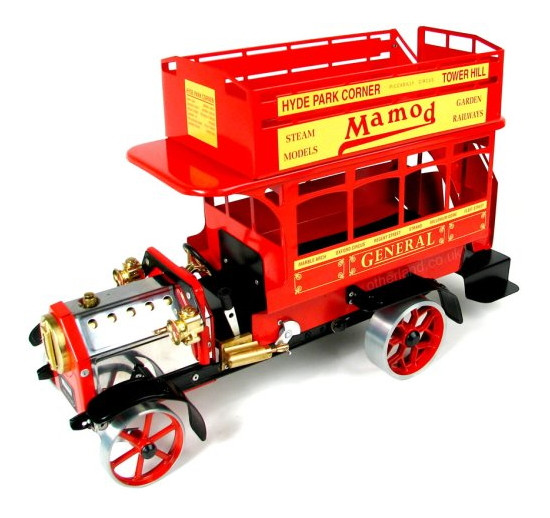 Working Live Steam Mamod 1920's Red London Omnibus LB1R, Ready To Run - Superb!