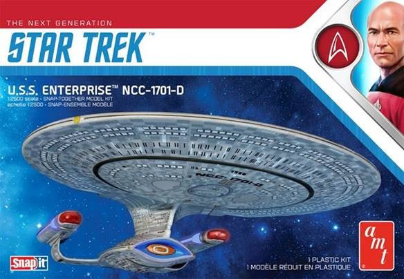 New Star Trek USS Enterprise 1701-D AMT 1:2500 Scale Highly Detailed Plastic Kit 