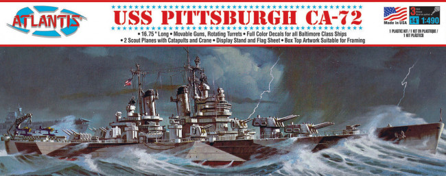 Atlantis Models 1:480 USS Pittsburgh CA-72 Heavy Cruiser Ship Plastic Model Kit
