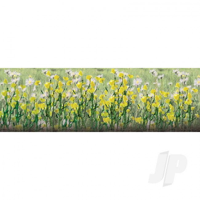 JTT 95543 Daisies, 1/2" Tall, HO-Scale, (24 pack) For Scenic Diorama Model Trains