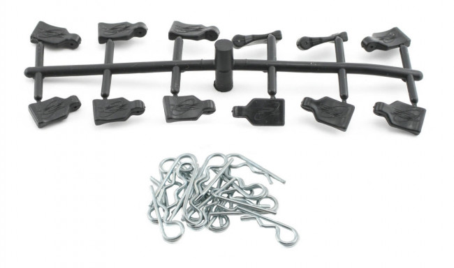 Pro-Line 12 Pull Tabs &  20 Bodyclips  for RC Cars  - Easy Removal of Body Clips!