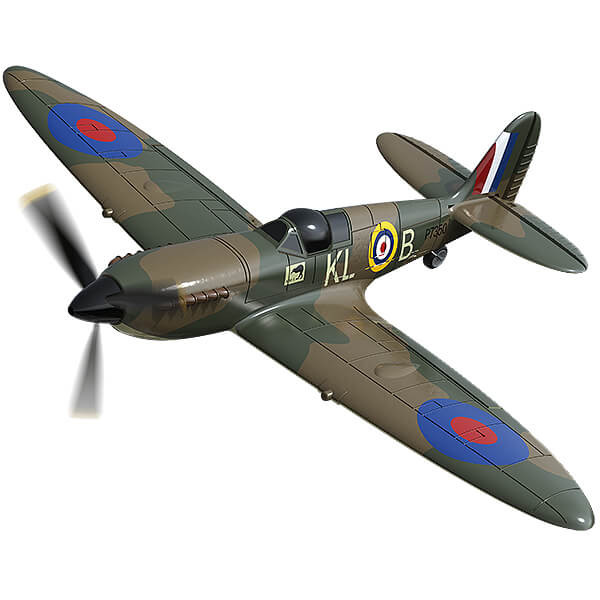 Volantex Spitfire Mk.IX V2 400mm RTF RC Model Plane w/Gyro EPP - Green