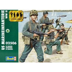 Revell 1:72 WWII US Marine Infantry Plastic Model Kit Figures