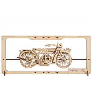 UGears Indie Motorbike 2.5D Display Puzzle Mechanical Wood Construction Kit