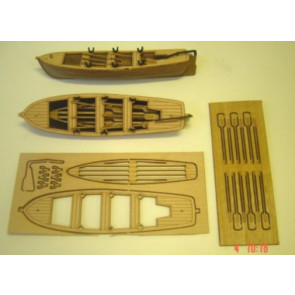 Mantua Plastic and Wood Lifeboat Kit Length 105mm