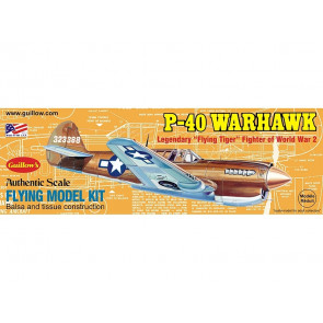 P-40 Warhawk 419mm Wingspan Flying Model Balsa Aircraft Kit from Guillow's