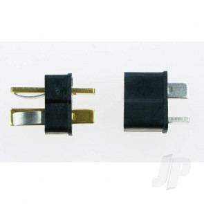 JP T-Style Deans HTC Black Connector (Pair) for RC Models