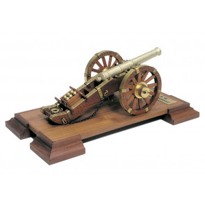 Napoleonic 12 Pounder 18th Century Cannon Mantua Wood Construction Kit 1:17 Scale 110x210mm