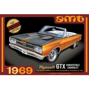 1969 Plymouth GTX Convertible Cabriolet 1:25 Scale AMT Highly Detailed Plastic Kit 