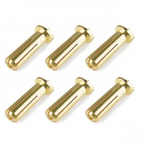 Corally Bullit Connector 5.0mm Male Solid Type Gold Plated U