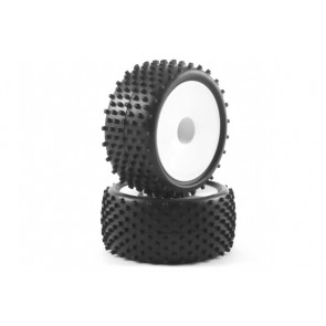 Fastrax 'Stub' 1/10th Buggy Rear Tyres Pre-Mounted on Dish Wheels (2) FAST0047