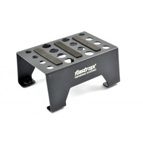 Fastrax Black Anodised Aluminium Car Pit Stand for RC Cars