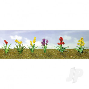 JTT 95559 Assorted Flower Plants 2, HO-Scale, (12 pack) For Scenic Diorama Model Trains