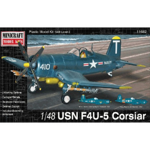 US Navy F4U-5 Corsair 1:48 Scale Minicraft Plastic Kit 