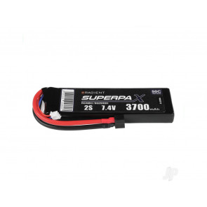 Radient 3700mAh 2S 7.4v 50C RC LiPo Battery w/ Deans (HCT) Connector Plug