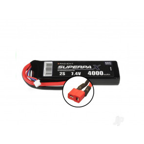 Radient 4000mAh 2S 7.4v 50C RC LiPo Battery w/ Deans (HCT) Connector Plug