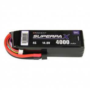 Radient 4S 4000mAh 14.8V 50C LiPo Battery w/ Deans (HCT) Connector Plug