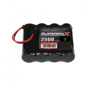 Radient NiMH 4.8V 2500mAh AA Flat Rx Receiver Battery Pack w/ JR Plug