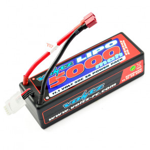 Voltz 5000mAh 3S 11.1V 50C Hard Case LiPo RC Car Battery w/Deans Connector Plug