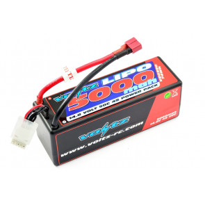 Voltz 5000mAh 4S 14.8v 50C Hard Case LiPo RC Car Battery w/Deans Connector Plug